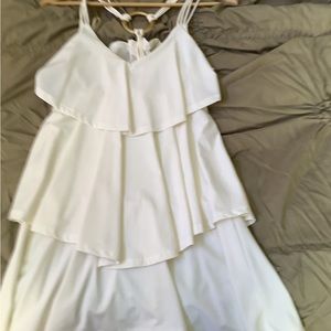 Cream tiered top Size M